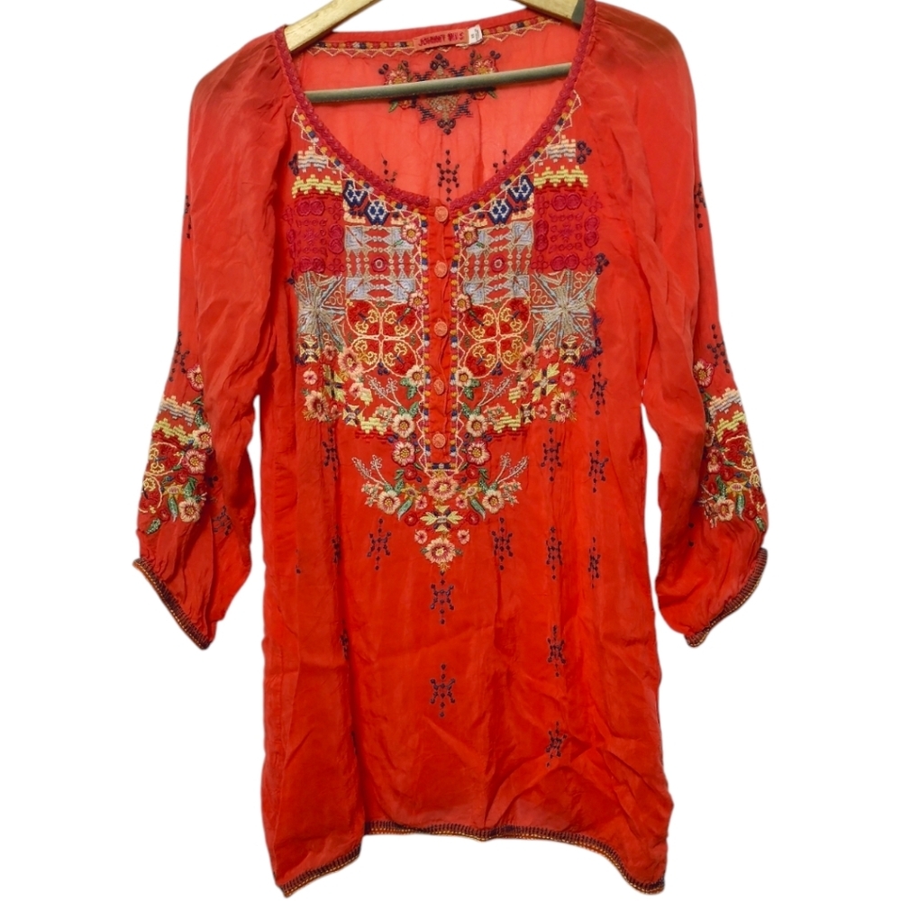 Johnny Was Muna Embroidered Top - Picture 2 of 8